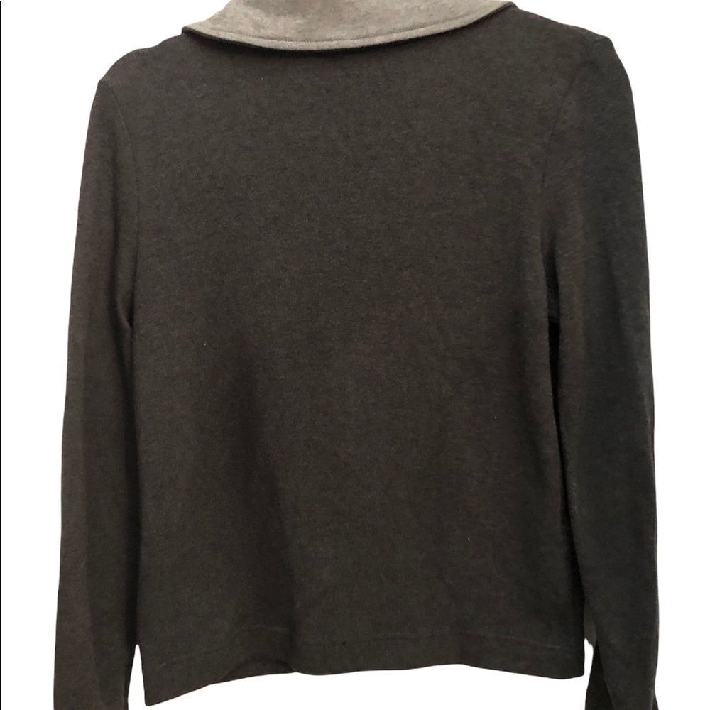 Ann Taylor Loft gray zip up cotton jacket - Picture 5 of 9